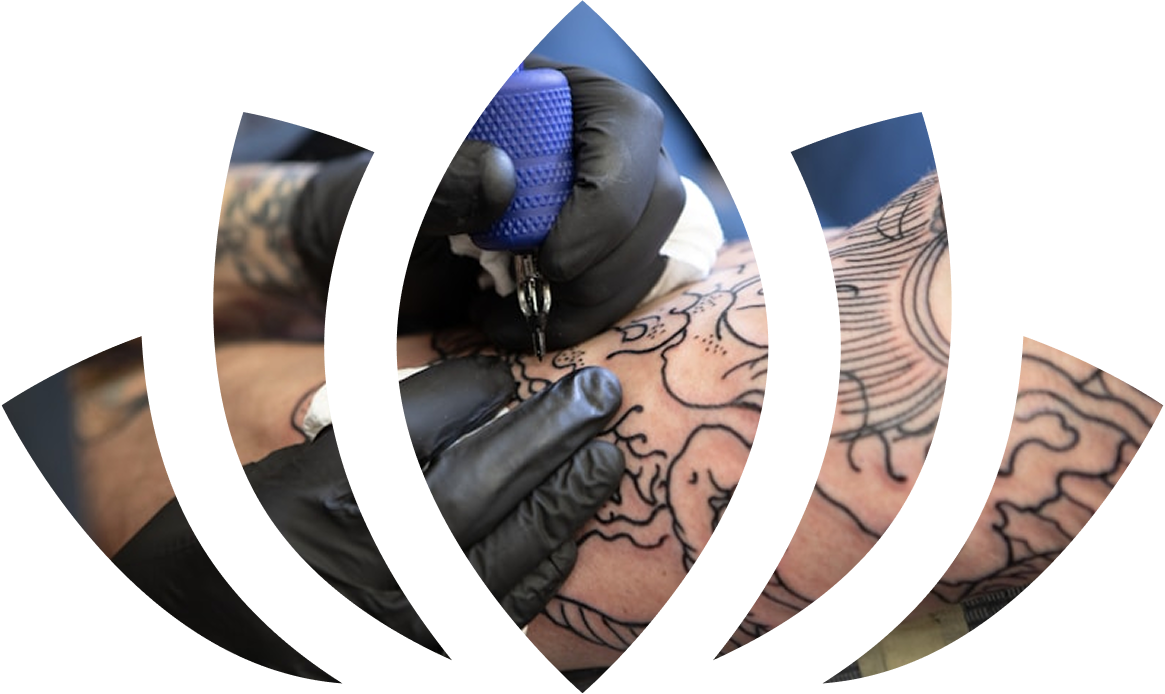 Professional tattoo studio interior with modern equipment